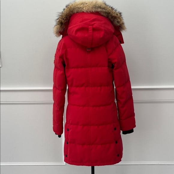 Canada Goose Red Shelburne Heritage Parka with Fur Hood - Picture 5 of 15